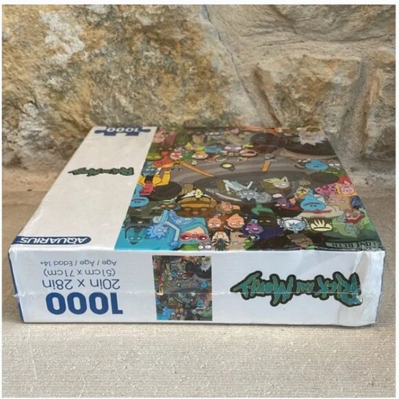 NEW SEALED Rick and Morty with friends 1000 Piece Puzzle Aquarius 63-297 - Picture 7 of 8